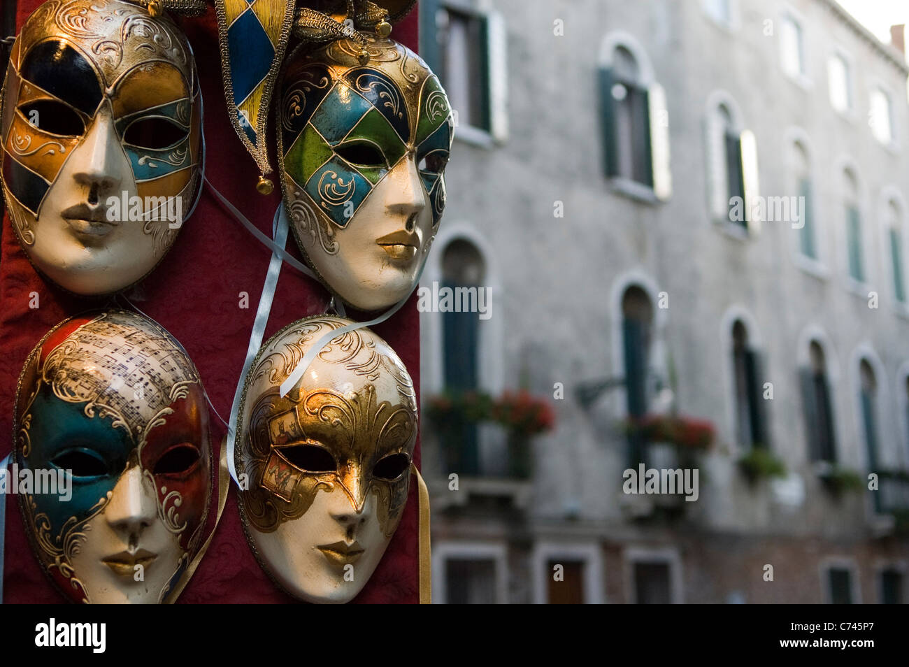 Karnevalsmasken Venedig Italien Stockfoto