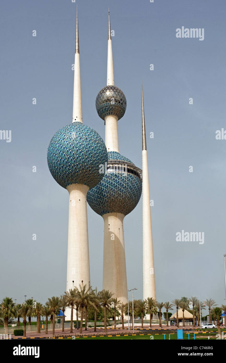 Kuwait-Wasser-Türme-Kuwait-Stadt, Kuwait Stockfoto