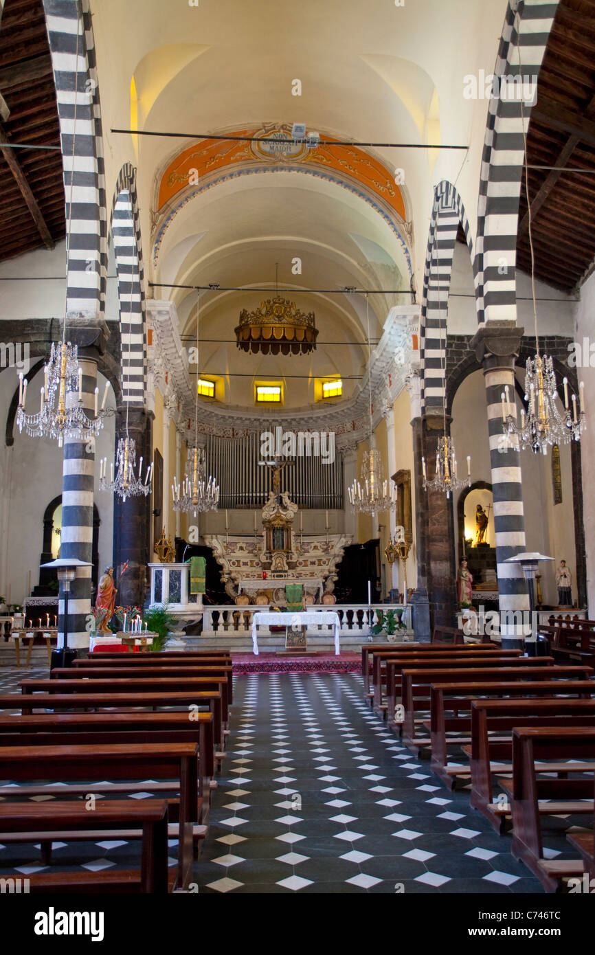 San Giovanni Battista Kirche, Monterosso, Cinque Terre, UNESCO-Weltkulturerbe, Ligurien di Levante, Italien, Mittelmeer, Europa Stockfoto