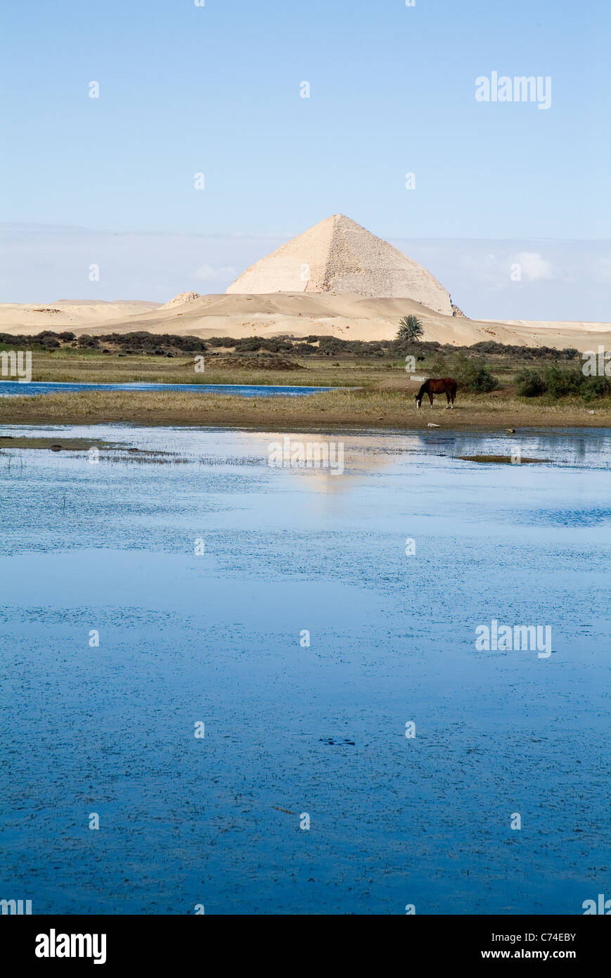 Die Pyramiden in Dahshur, Ägypten. Stockfoto