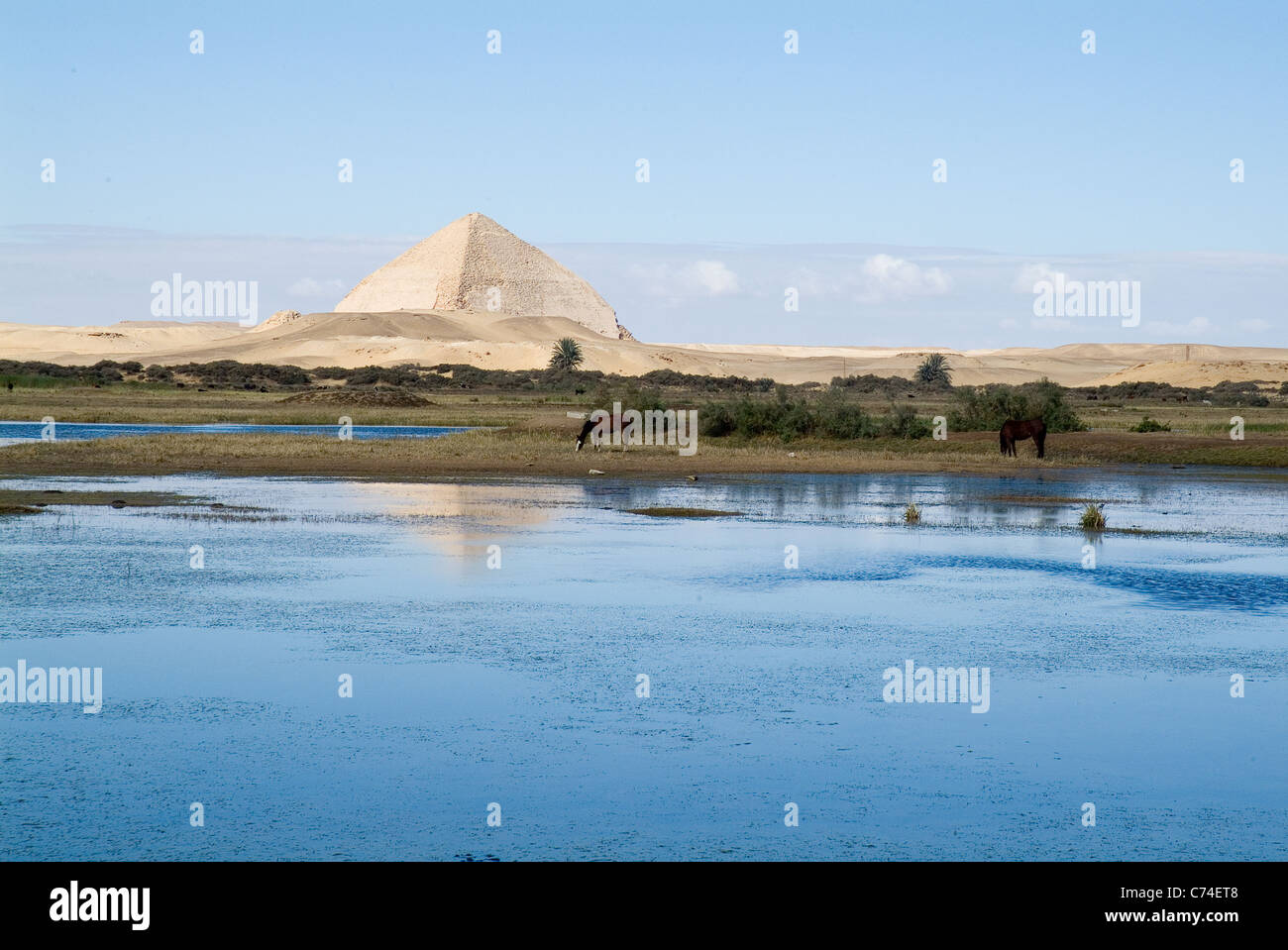 Die Pyramiden in Dahshur, Ägypten. Stockfoto