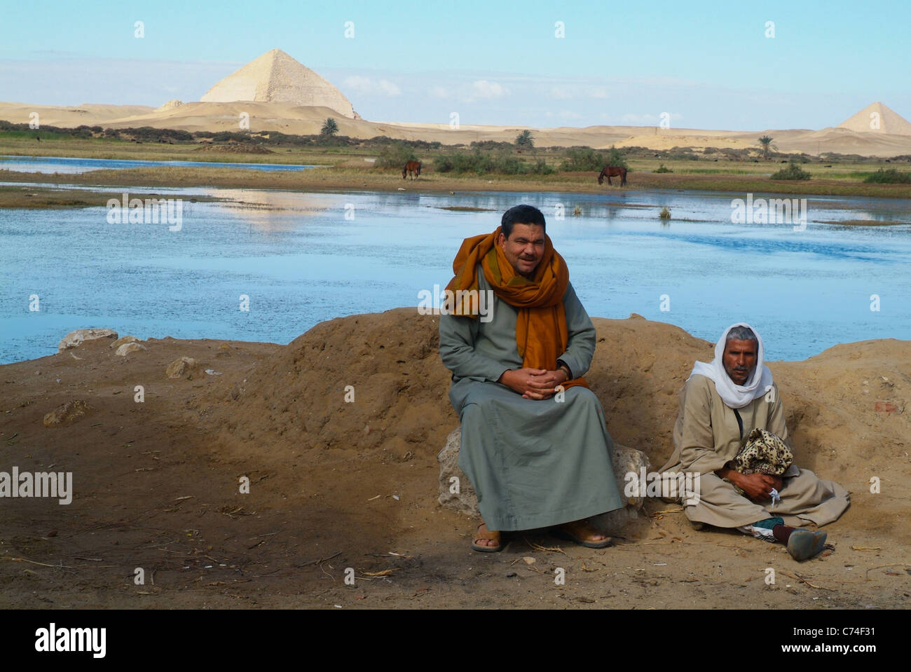 Die Pyramiden in Dahshur, Ägypten. Stockfoto