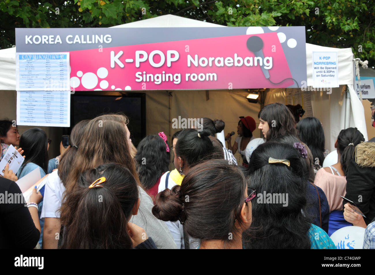 K Pop Thames Festival London Korea Calling Feier der koreanischen Kultur Stockfoto