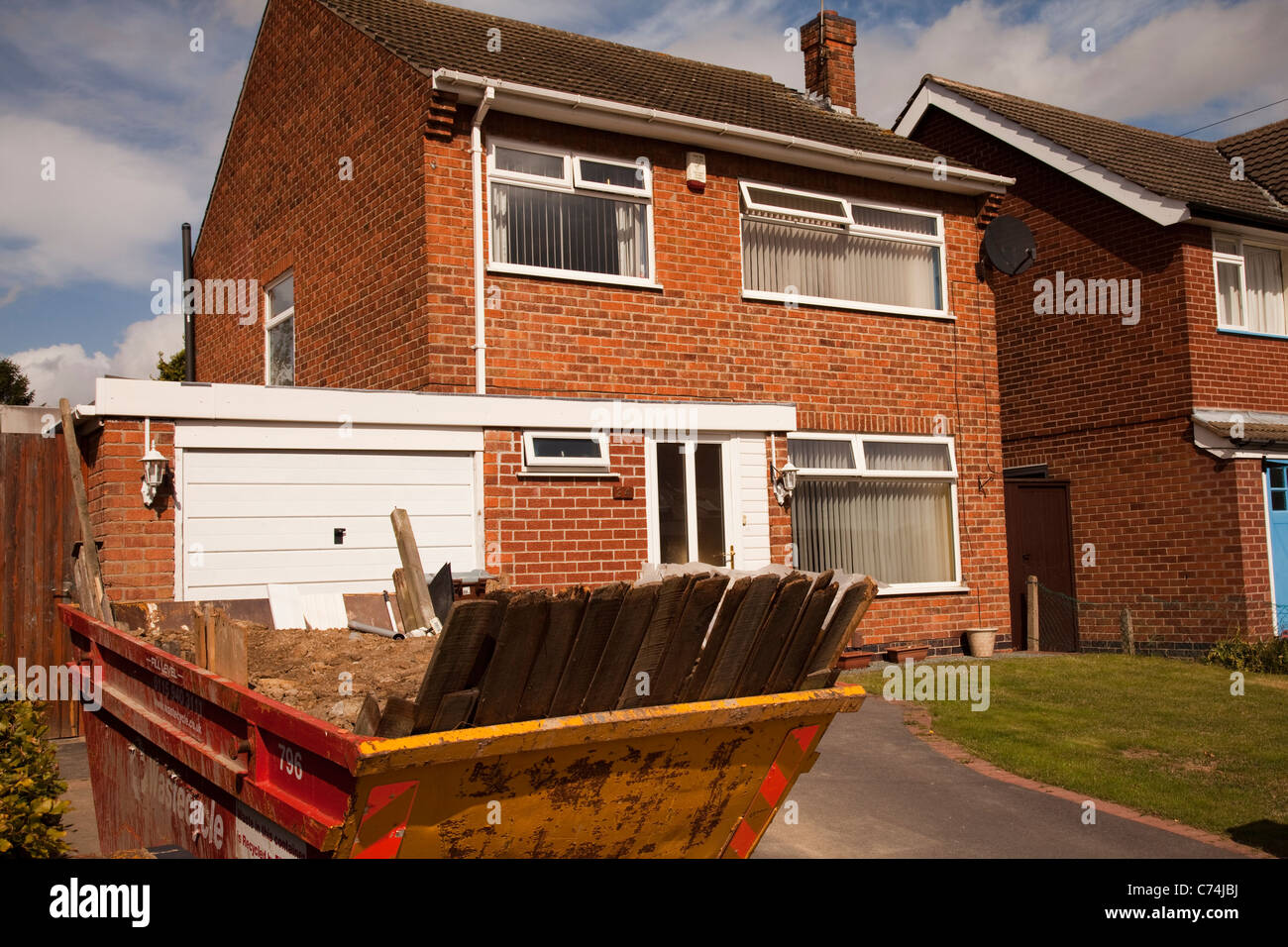 Einem großen Einfamilienhaus renoviert in Nottingham England UK Stockfoto