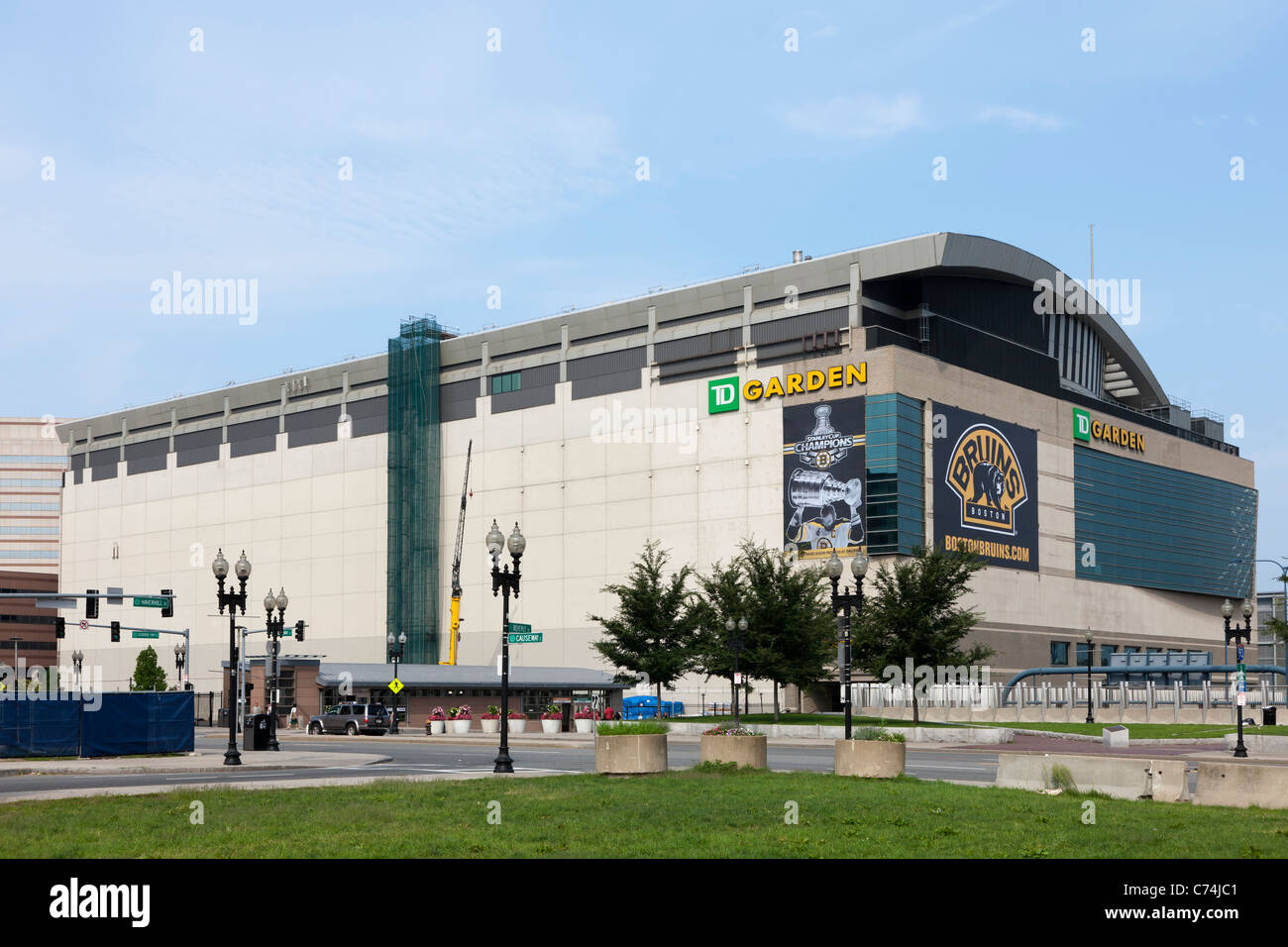 TD Garden, Heimat der Boston Celtics NBA und NHL-Boston Bruins in Boston, Massachusetts. Stockfoto