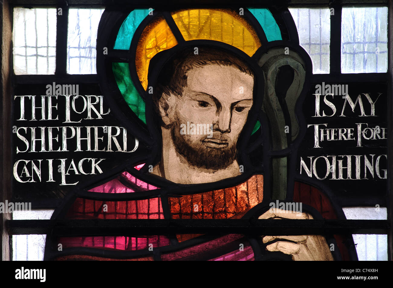 Glasmalerei in All Saints Church, Sapcote, Leicestershire, England, UK Stockfoto