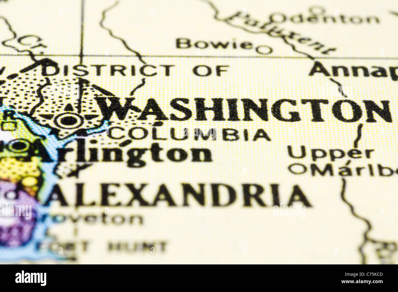 Map of washington dc -Fotos und -Bildmaterial in hoher Auflösung – Alamy