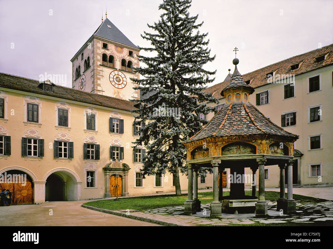 Abbey of Novacella near Brixen.XII-XVII century. Stockfoto