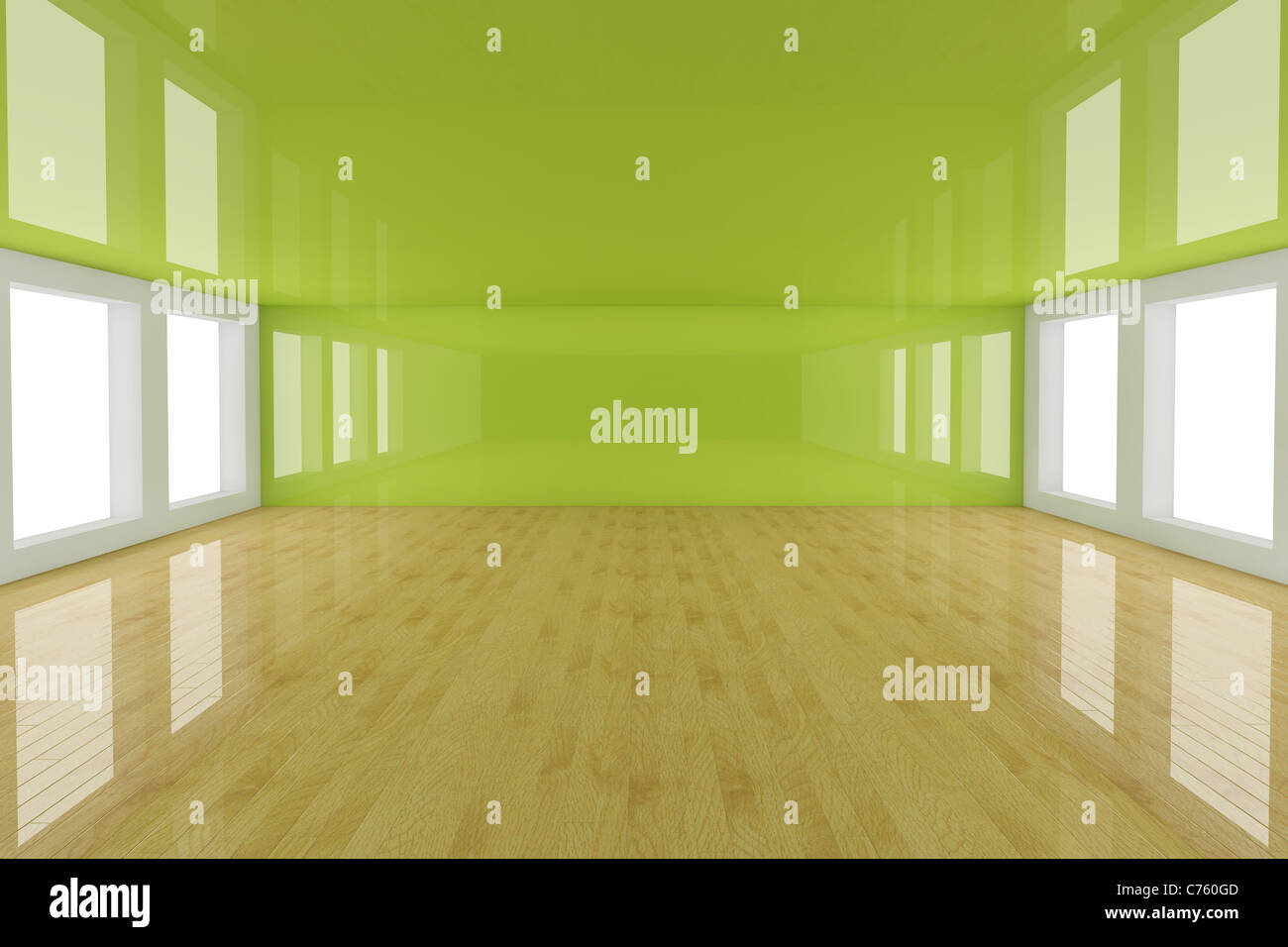 Abstrakt Grün leeren Raum 3d render Stockfoto