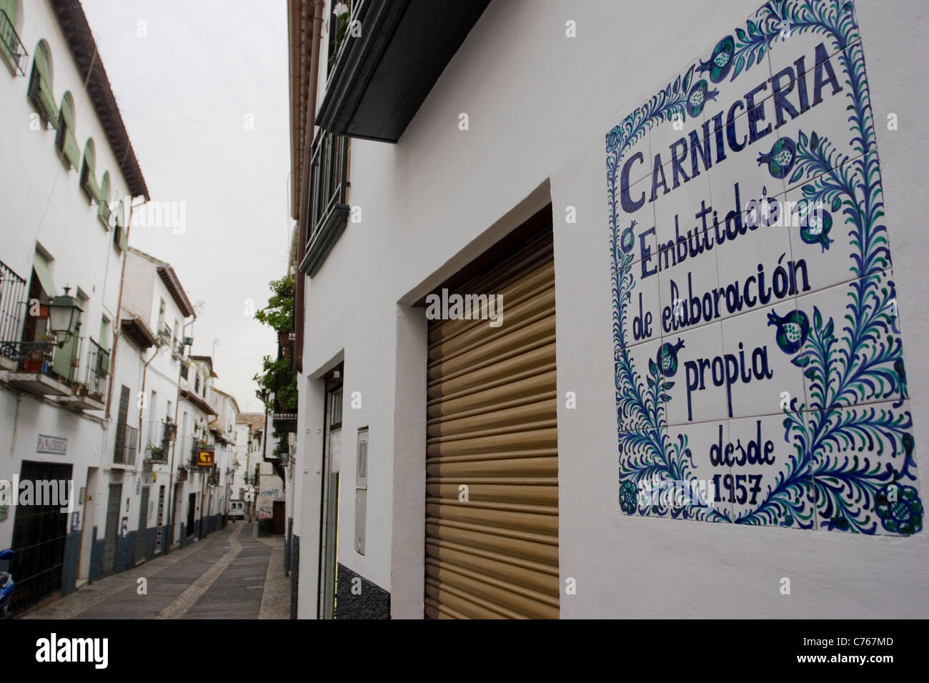 Straßen von Albaycin Viertel in Granada (Spanien) Stockfoto