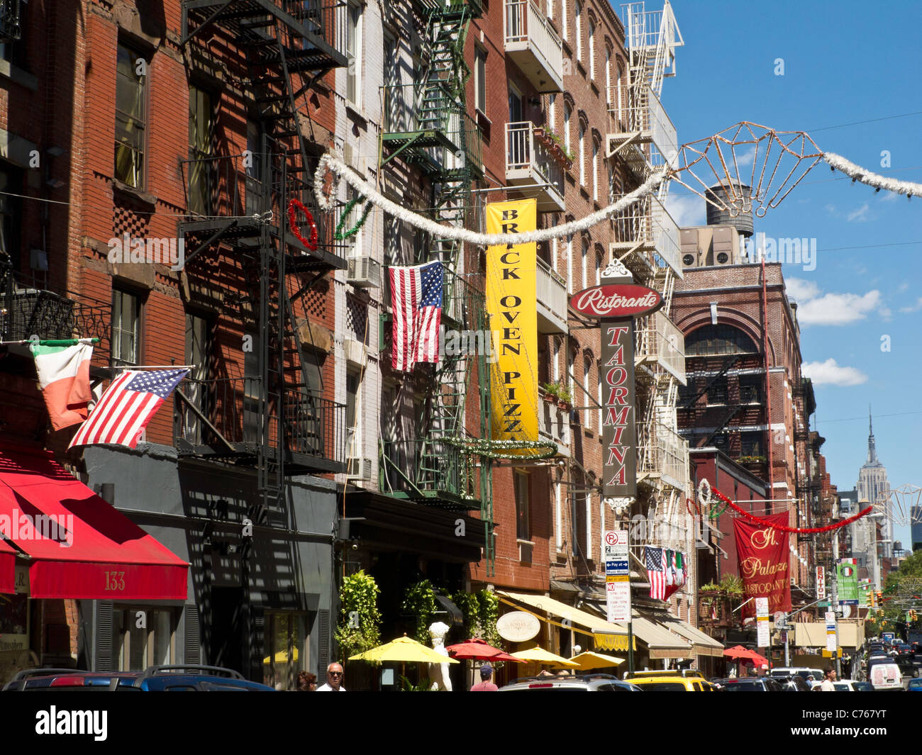Mulberry Street, Little Italy, New York Stockfoto