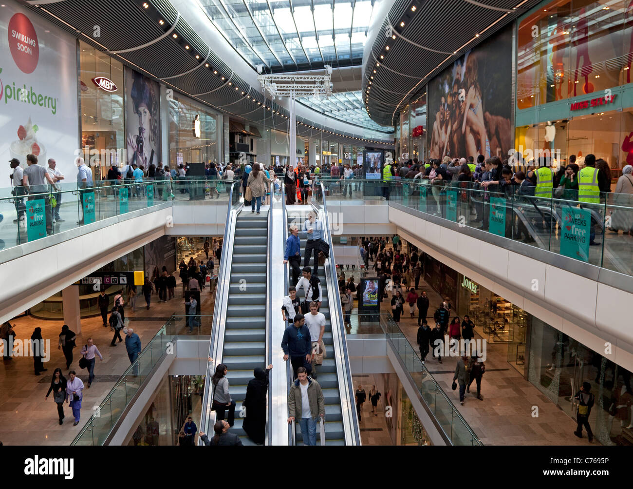 Westfield Stratford City Shopping Centre, London Stockfoto