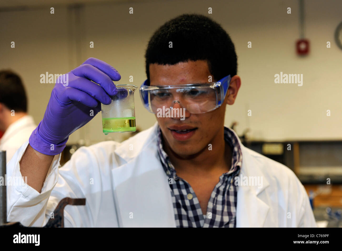 Chemieunterricht, Yale University Summer School. Stockfoto