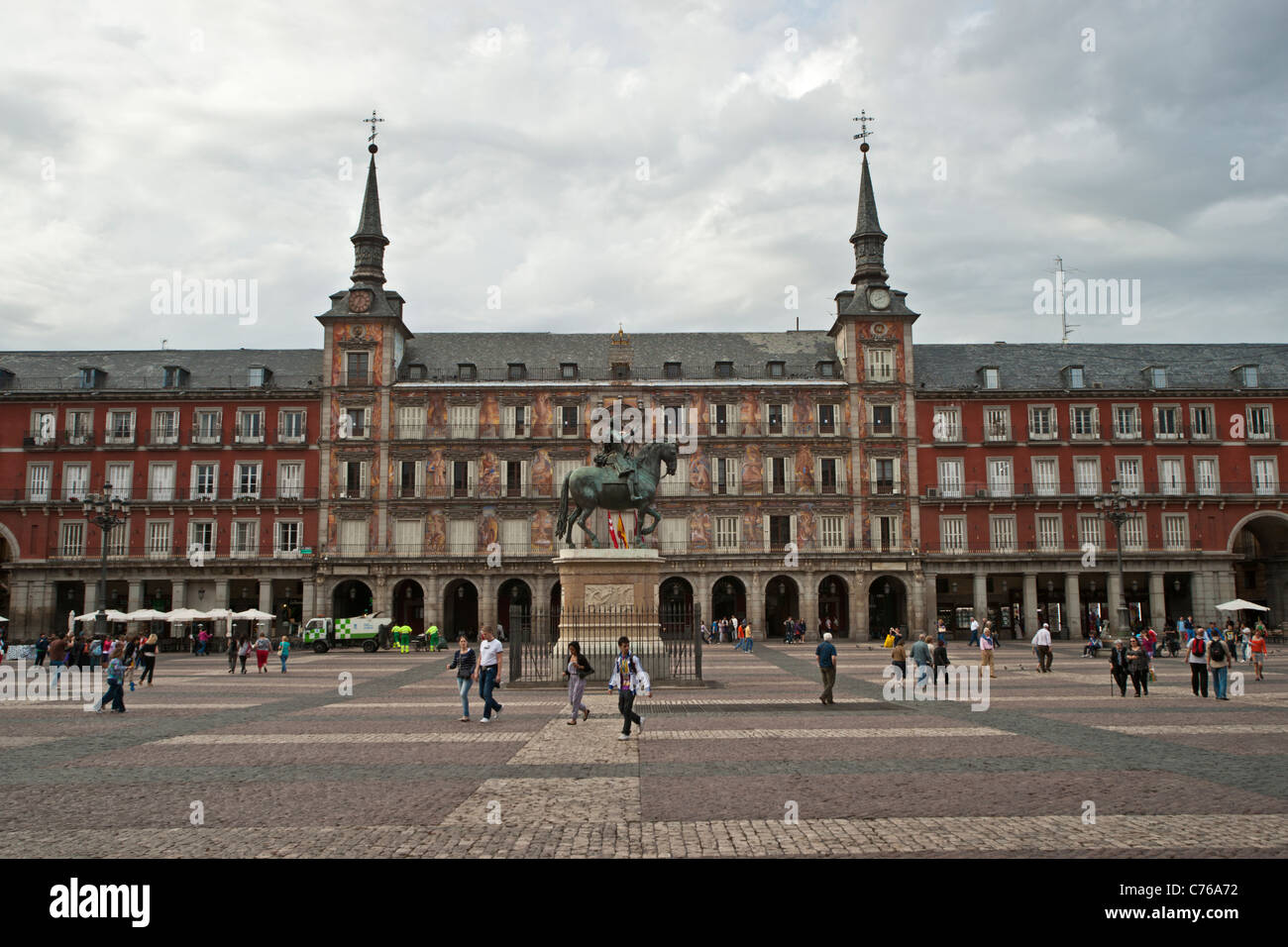 Casa De La Panaderia, Plaza Mayor, Madrid, Spanien Stockfoto