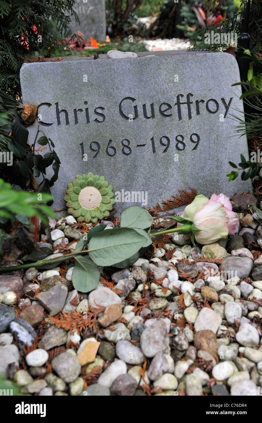 Grab von Chris Gueffroy, der letzte Mann getötet an der Berliner Mauer, Deutschland Stockfoto