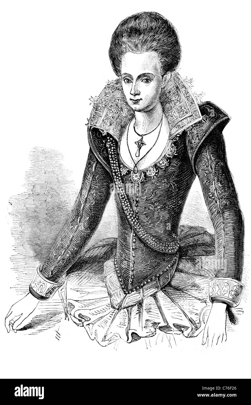 Porträt Arbella Stuart nur Kind Charles Stuart 1. Earl of Lennox Elizabeth Cavendish regal royal königlich fürstlichen imperial Stockfoto
