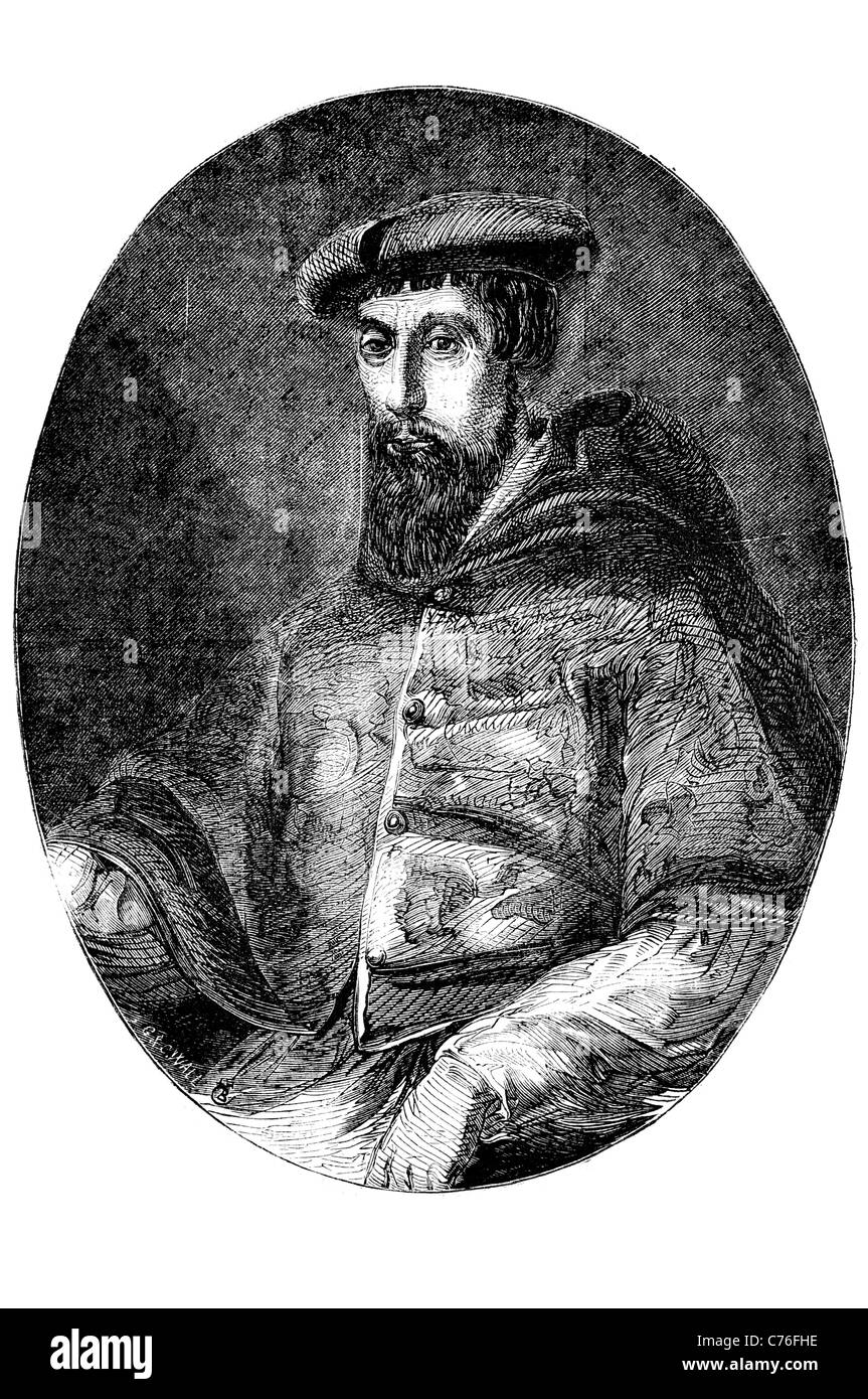 Porträt Reginald Pole englische Kardinal katholische Kirche Erzbischof Canterbury Gegenreformation Renaissance Religion religiös Stockfoto