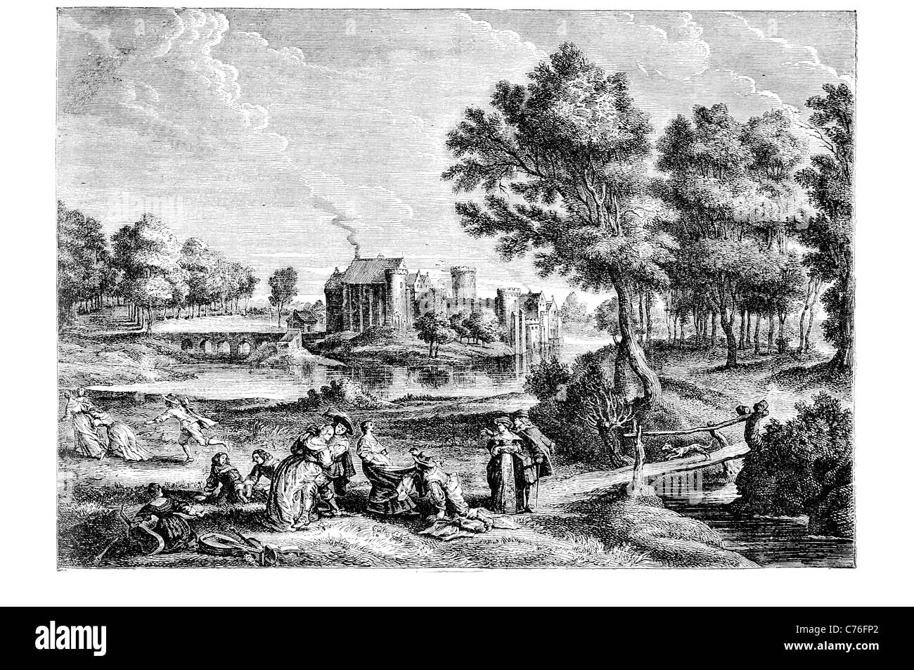 Château de Steen mit Hunter Sir Peter Paul Rubens flämischen Barock Maler Barockstil Farbe Sinnlichkeit Zähler Residenz Stockfoto