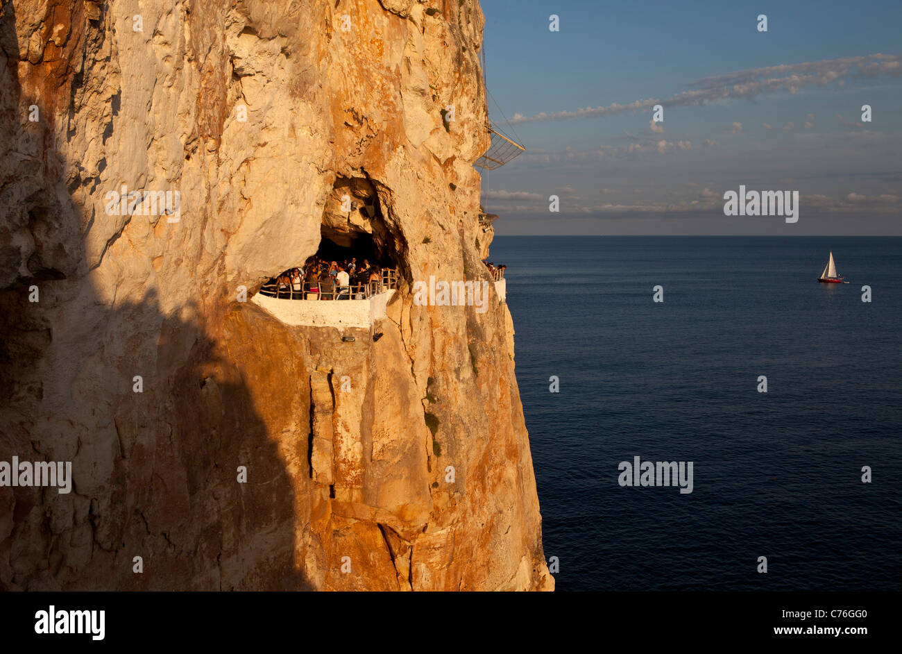 Buchten de Xoroi, Menorca, Spanien. Stockfoto