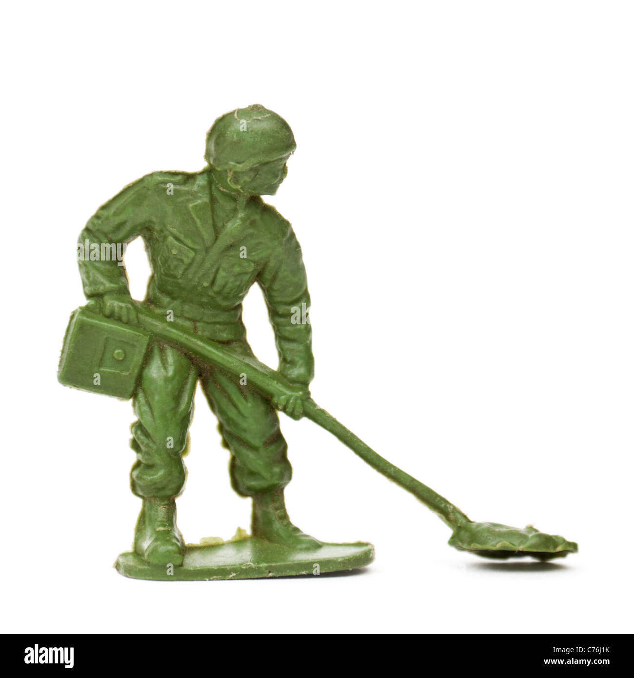Jahrgang 1960 Kunststoff Spielzeug Armee Minesweeper / combat engineer Stockfoto