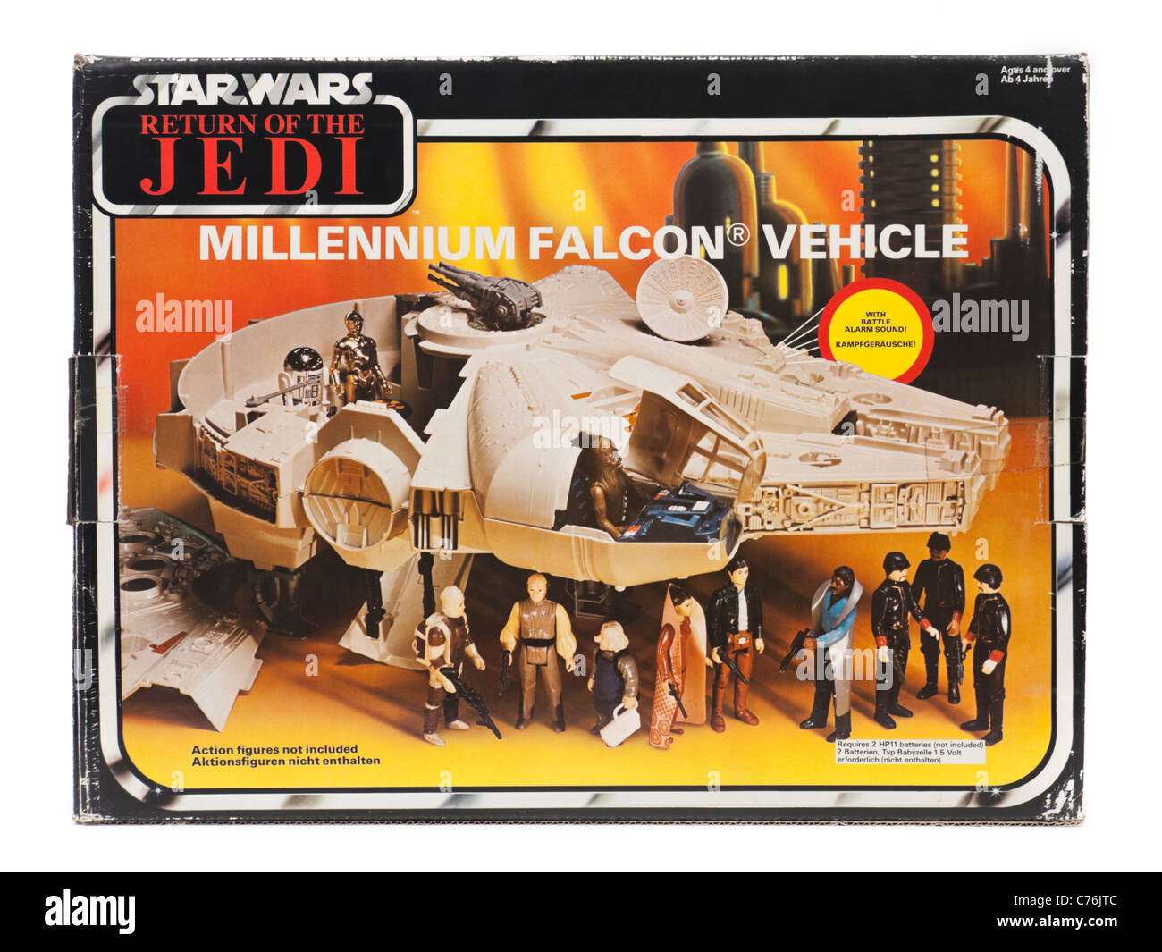 Stars Wars (Return of the Jedi) Millenium Falcon Fahrzeug von Palitoy (1983) Stockfoto