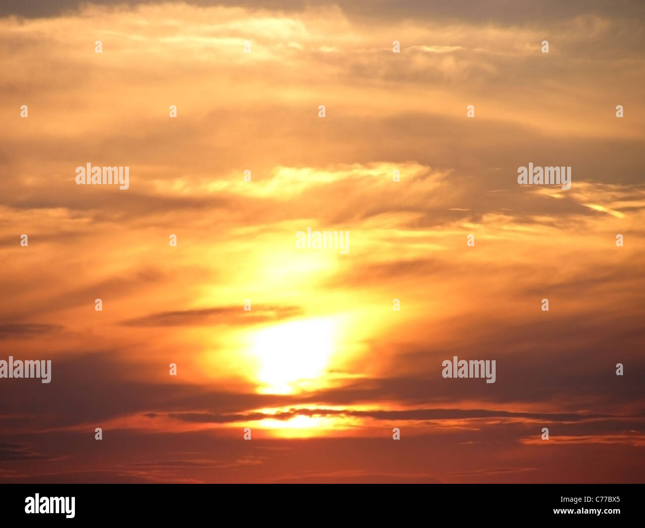 Himmel bei Sonnenuntergang Stockfoto