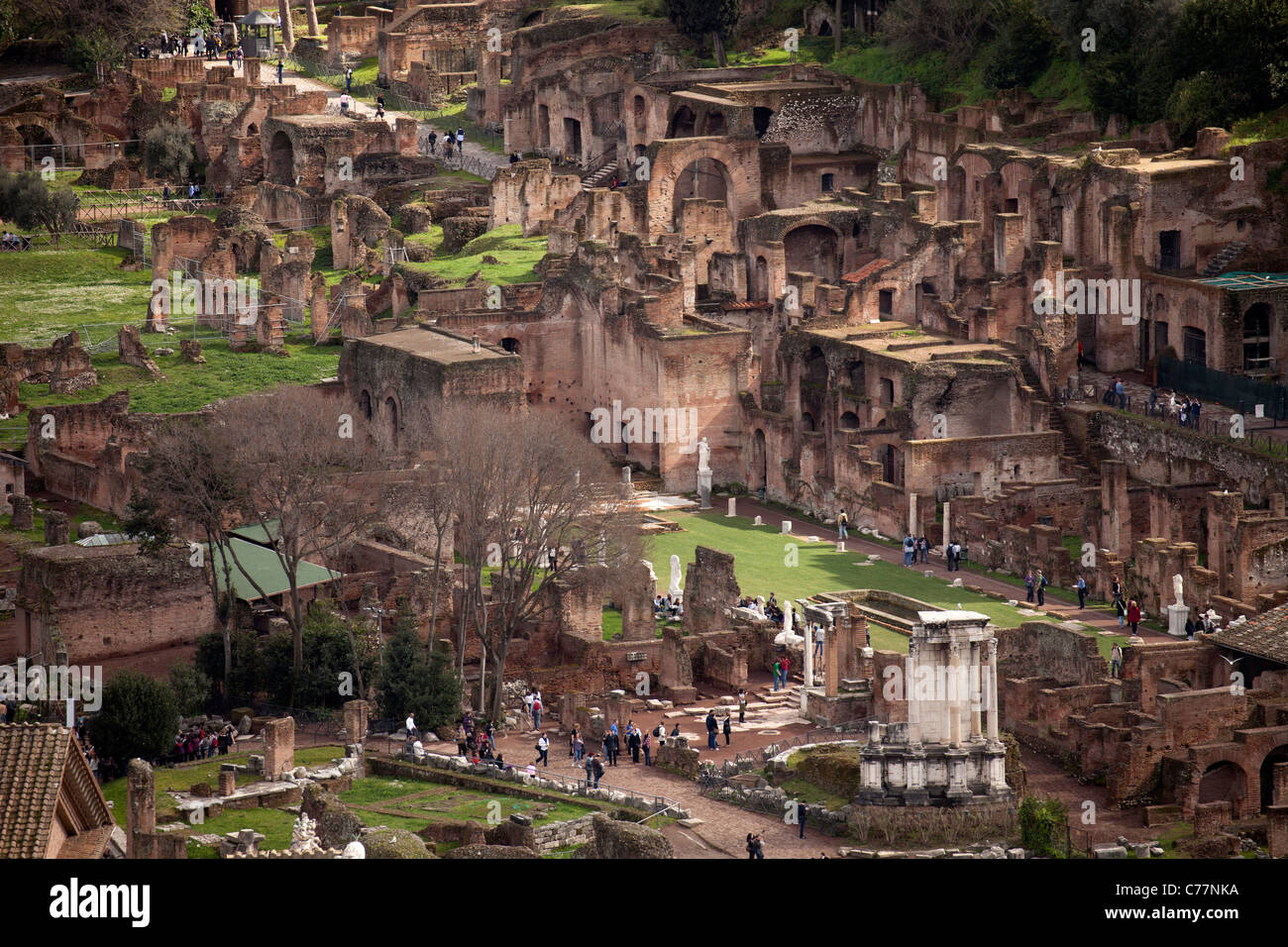 Blick vom Monumento Vittorio Emanuele II-Denkmal in der antiken Forum Romanum, Rom, Italien, Europa Stockfoto