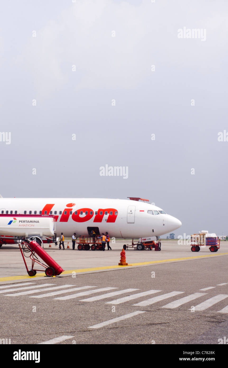 Lion Air, indonesische Fluggesellschaft. Stockfoto