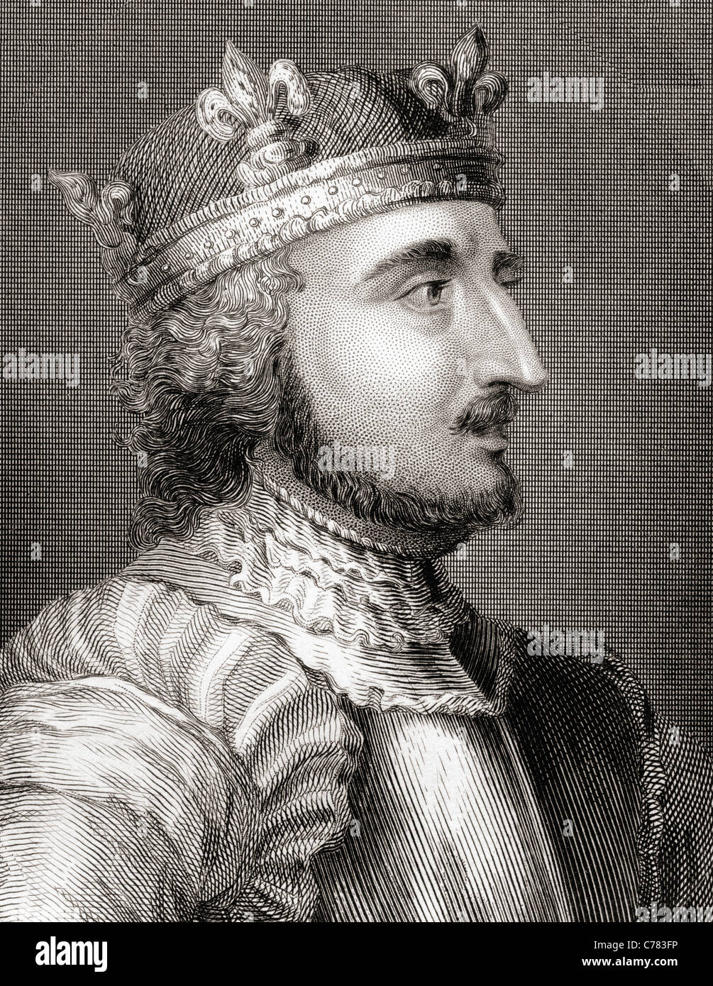Stephen c. 1092/6 – 1154, auch bekannt als Stephen von Blois. König von England von 1135 bis 1154. Stockfoto