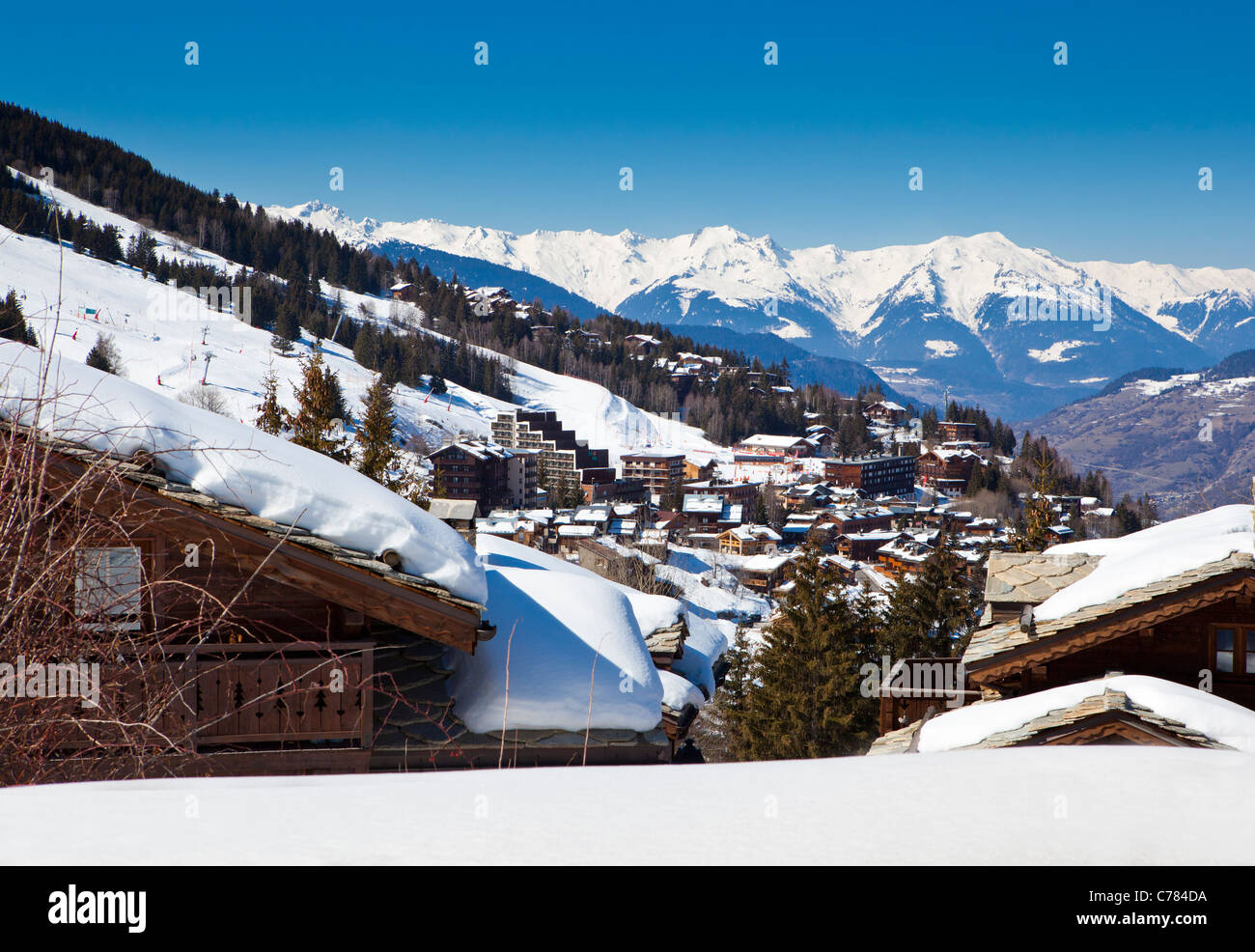Courcheval, Savoie, Rhone-Alpes, Frankreich. Stockfoto
