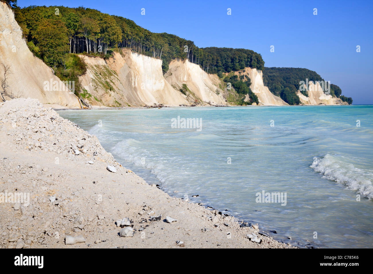 Kreide Klippen, Nationalpark Jasmund, Rügen, Mecklenburg Vorpommern, Deutschland Stockfoto