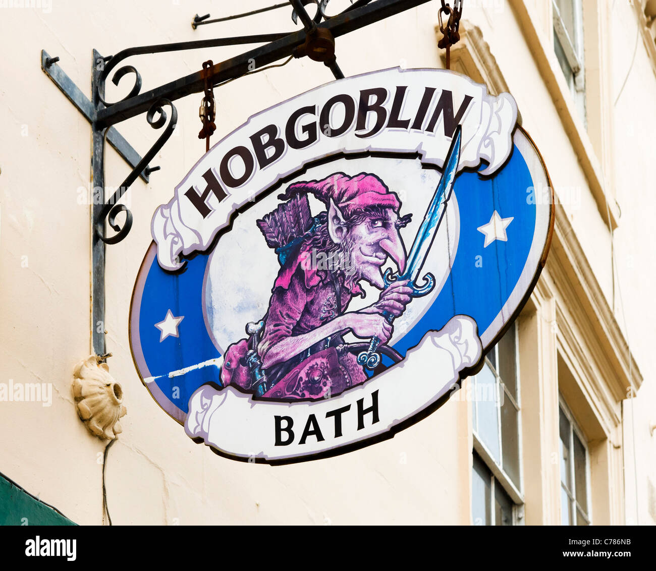 Melden Sie sich für die Hobgoblin-Kneipe in der Innenstadt, Bath, Somerset, England, UK Stockfoto