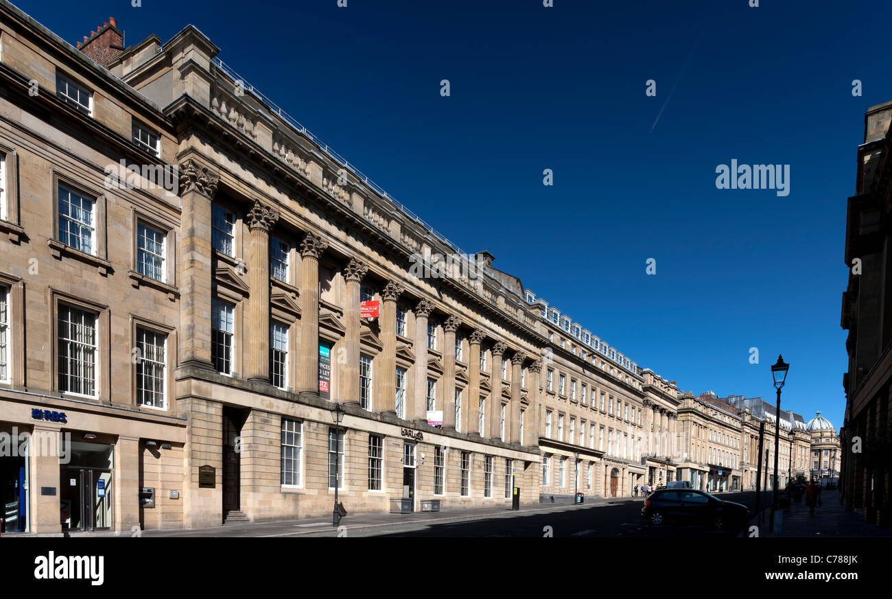 Die beeindruckende Architektur von Grey Street, Newcastle upon Tyne Stockfoto