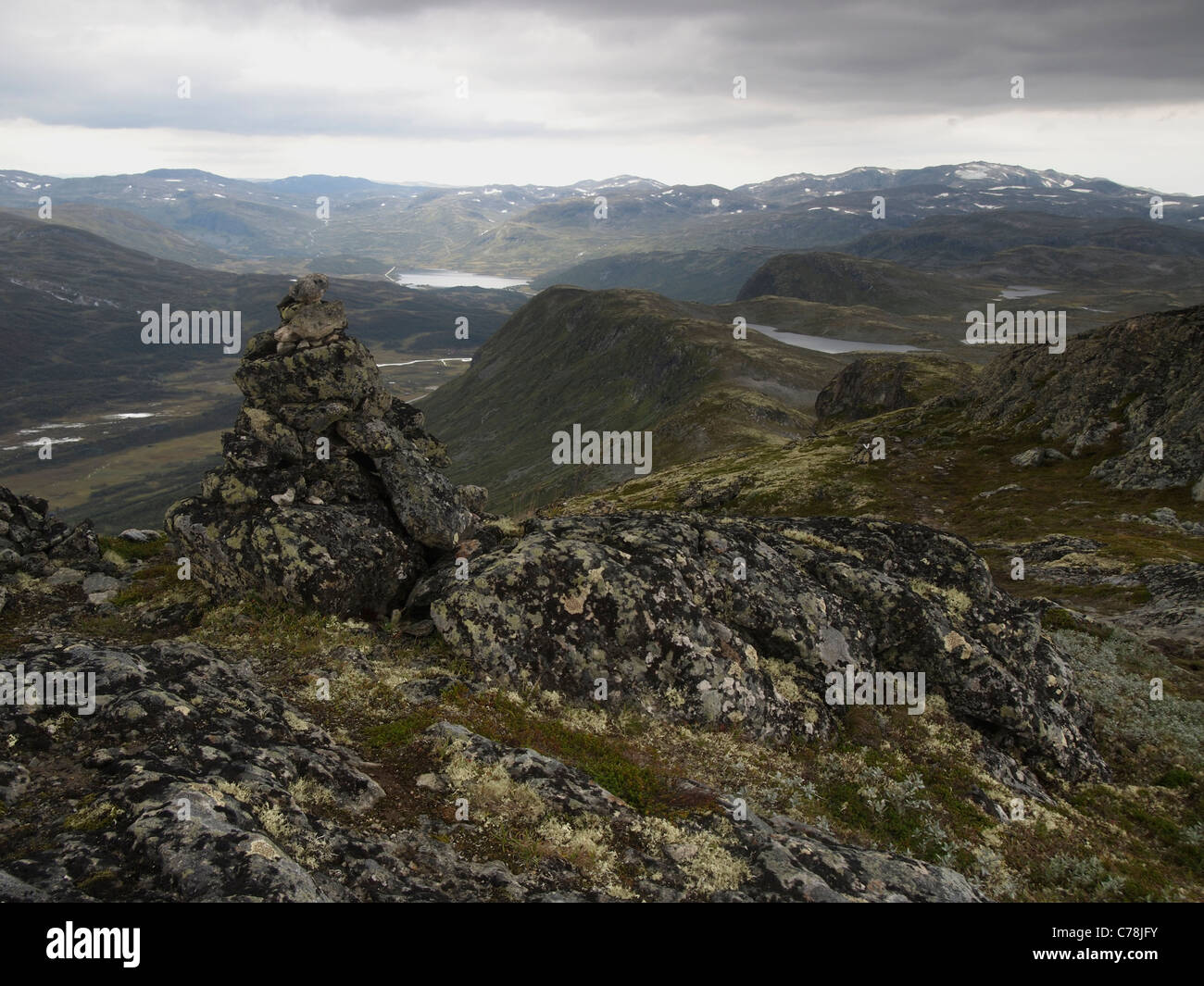 Gipfel des Støgønose, Skarvheimen, Norwegen Stockfoto