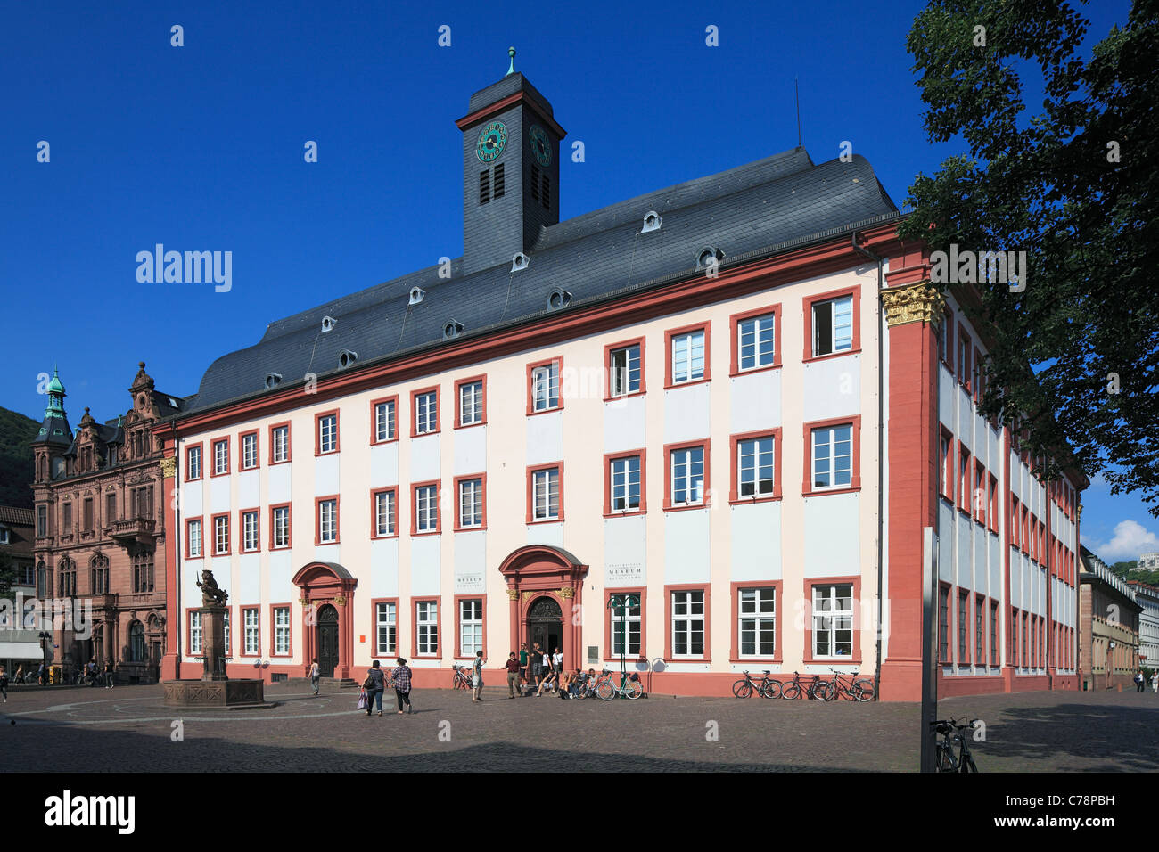 Alte Universität der Ruprecht-Karls-Universität in Heidelberg, Baden-Württemberg Stockfoto