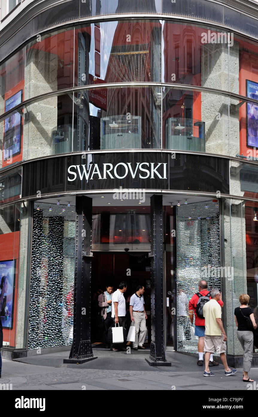 Swarovski-Zeichen-Shop, Kärtner Strasse, Wien, Österreich, Europa Stockfoto