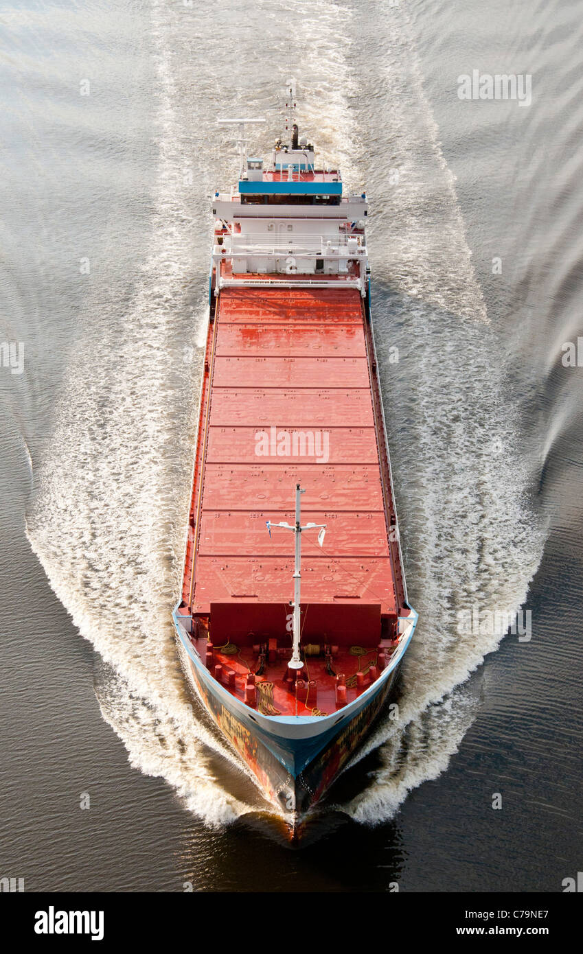 Das Frachtschiff Gerarda Glasgow verlassen. Stockfoto Das Frachtschiff Gerarda Glasgow verlassen. Stockfoto