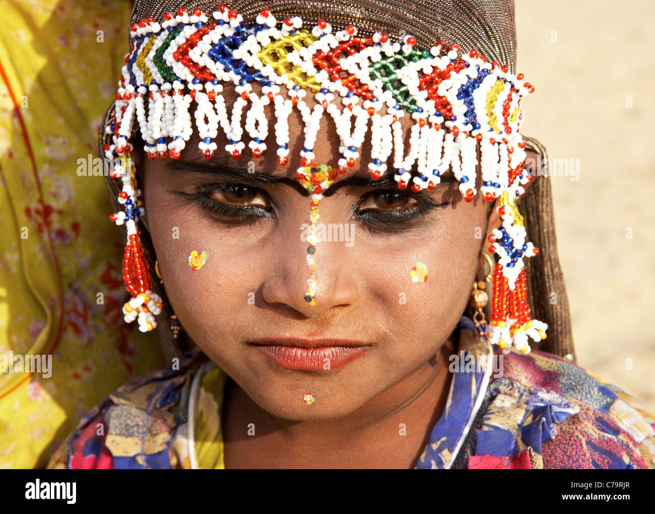 Indischen Zigeuner Kind Pushkar Rajasthan Indien Stockfotografie Alamy