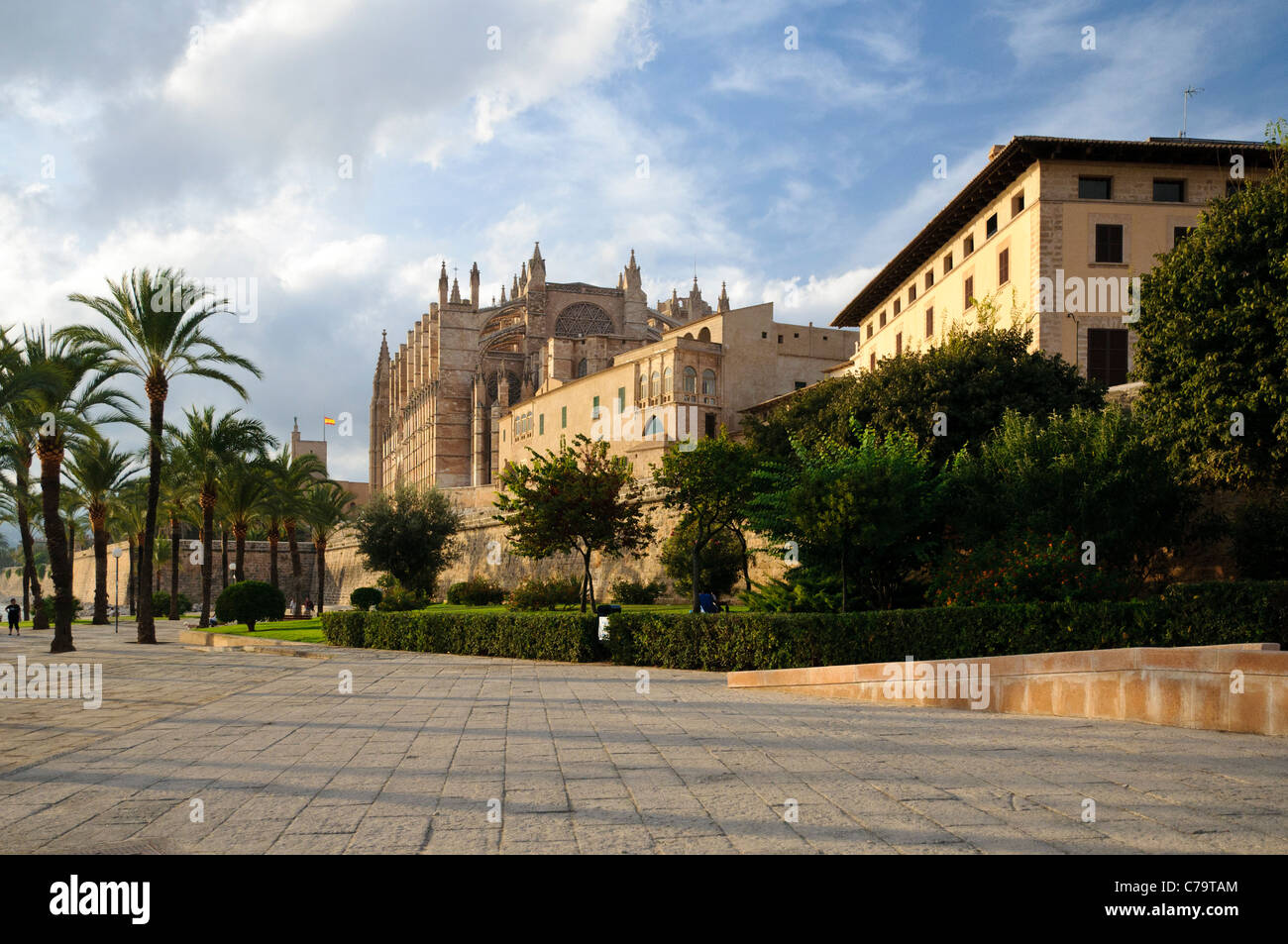 La Seu Kathedrale und Wahrzeichen von Palma, Altstadt Zentrum, Palma de Mallorca, Mallorca, Balearen, Spanien, Europa Stockfoto