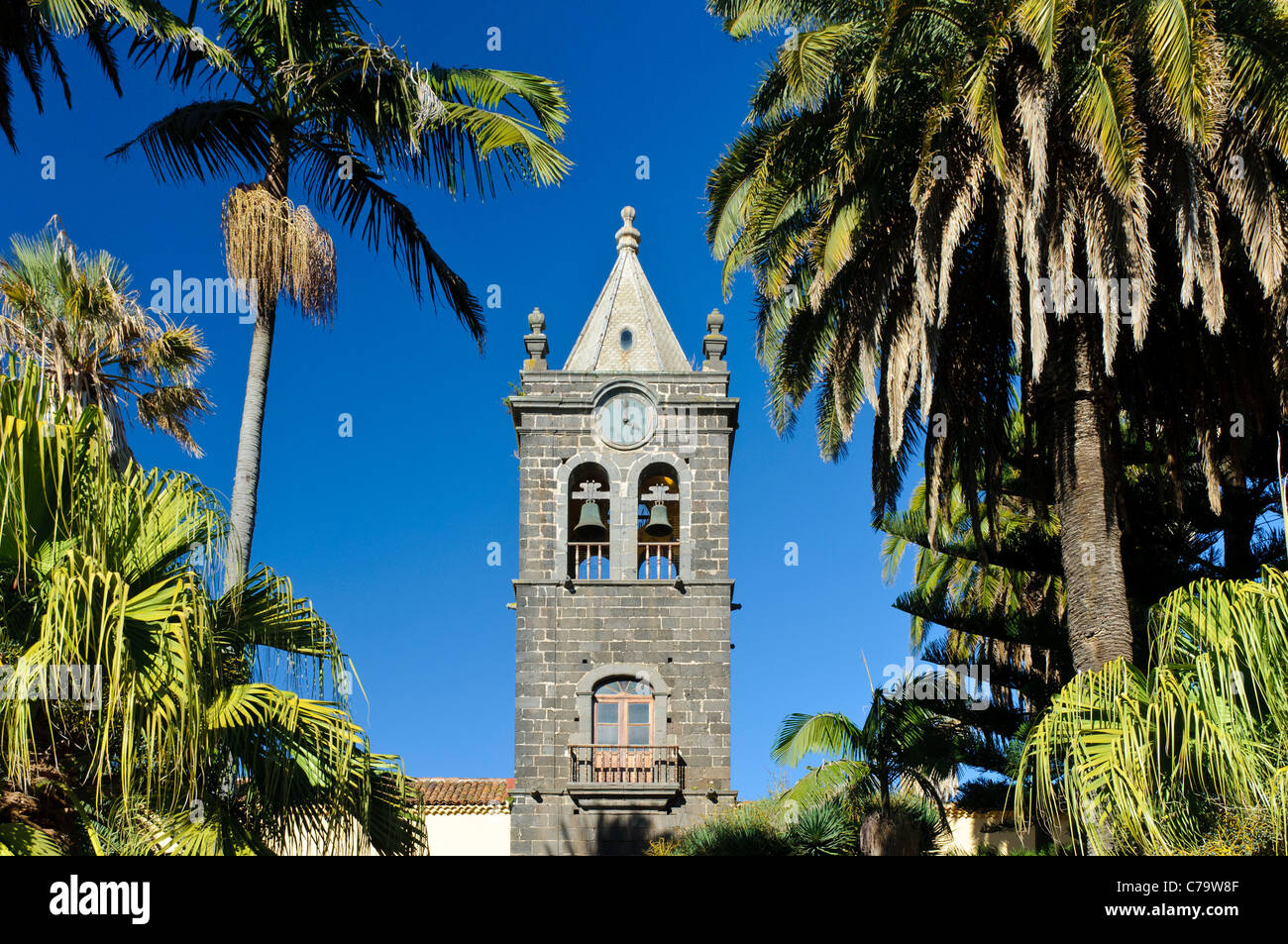 Glockenturm, Kloster von San Agustin, La Laguna, Teneriffa, Kanarische Inseln, Spanien, Europa Stockfoto