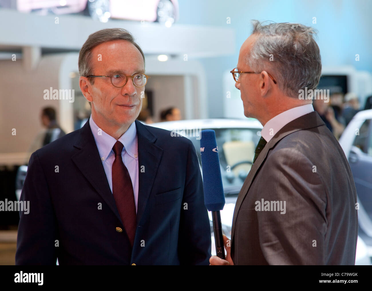 VDA-Chef Matthias Wissmann auf der IAA 2011 International Motor Show in Frankfurt Am Main, Deutschland Stockfoto