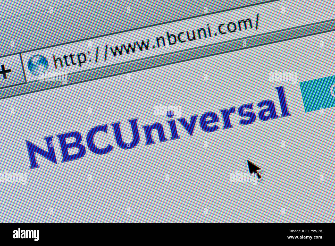 Nahaufnahme von der NBC Universal Logo wie auf ihrer Website zu sehen. (Nur zur redaktionellen Verwendung: print, TV, e-Book und redaktionelle Webseite). Stockfoto