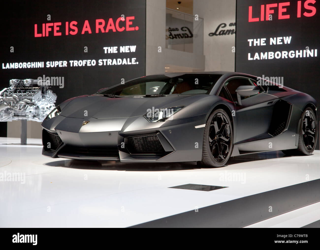 Neuer Lamborghini Super Trofeo Stradale auf der IAA Internationale Automobilausstellung 2011 in Frankfurt am Main, Deutschland Stockfoto