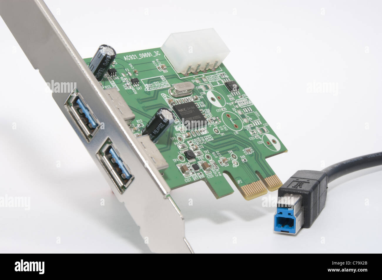 USB-3.0-Erweiterungskarte Stockfoto