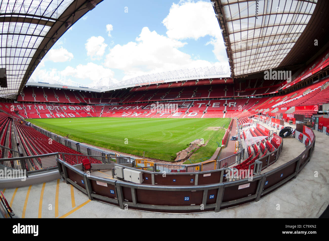 Das Stadion Old Trafford, Manchester Stockfoto