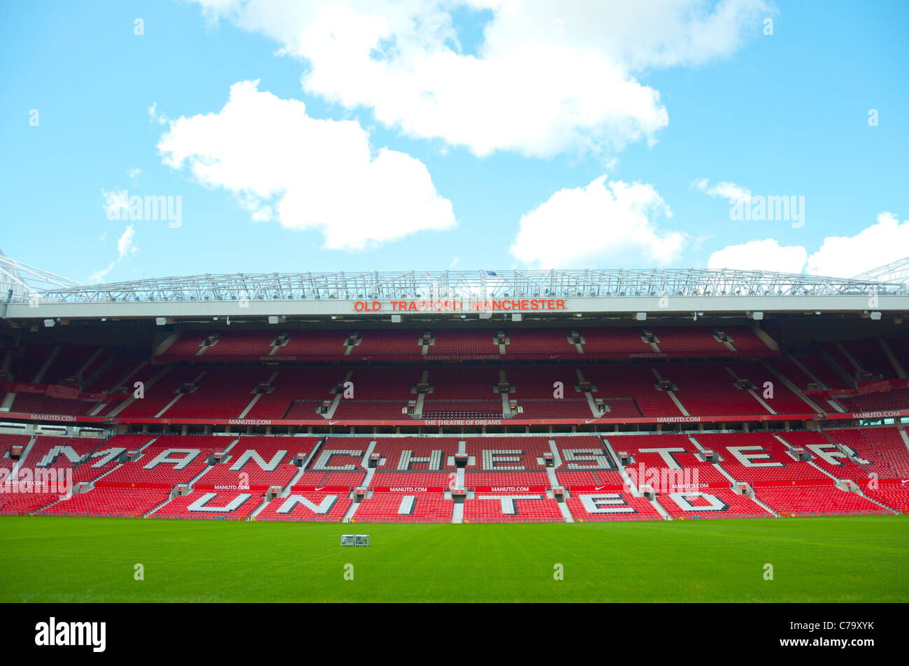 Das Stadion Old Trafford, Manchester Stockfoto