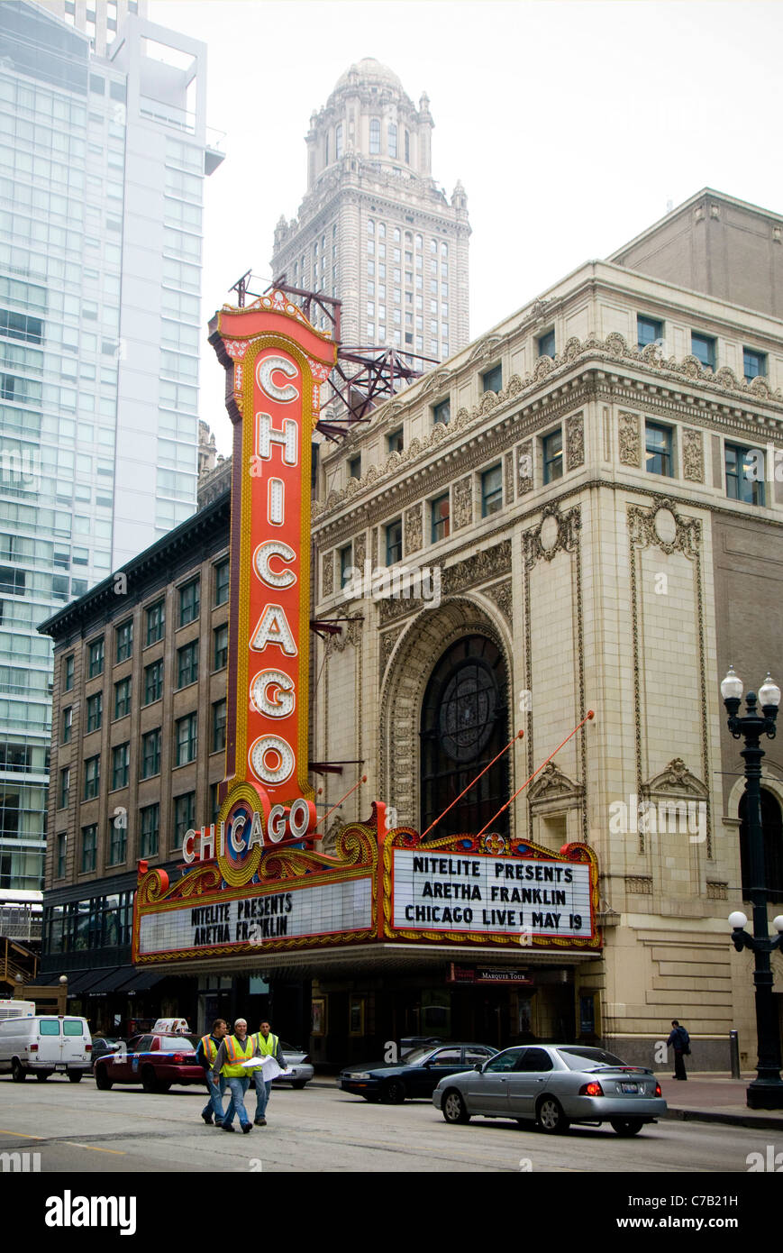 Aretha Franklin spielen The Chicago Theatre, Chicago, Illinois, USA Stockfoto