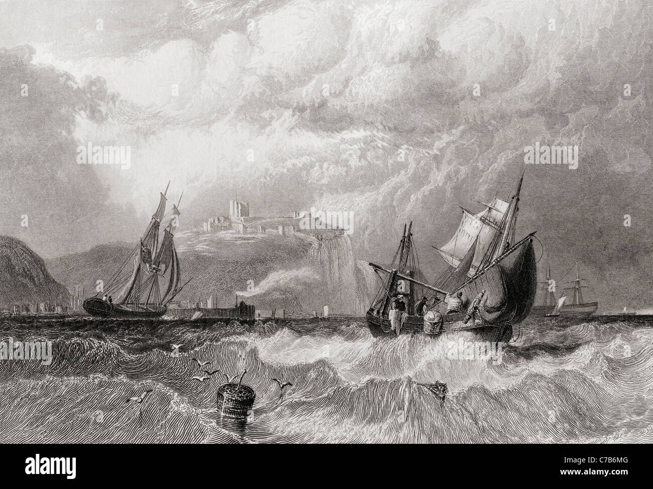 Dover, Kent, England im frühen 19. Jahrhundert. Stockfoto