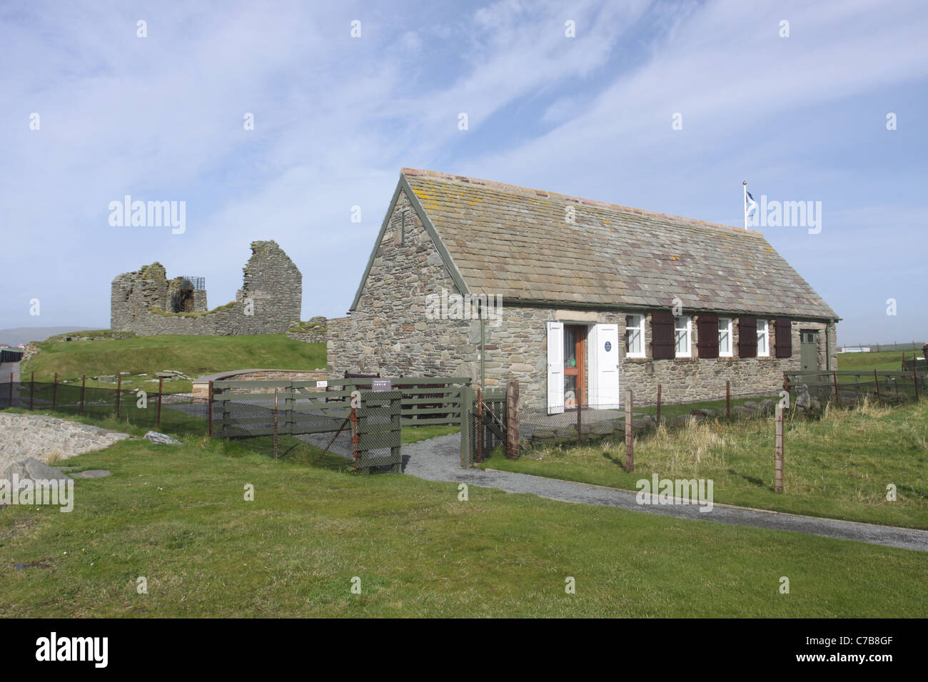 Jarlshof historische Stätte Shetland-Inseln Schottland September 2011 Stockfoto