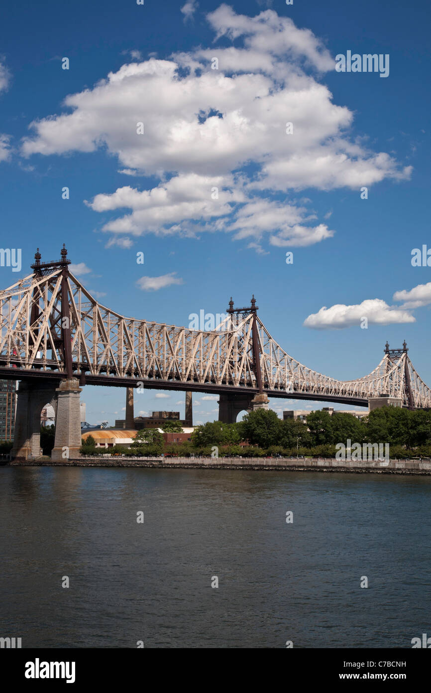 Die Ed Koch Queensboro Bridge und East River, NYC Stockfoto